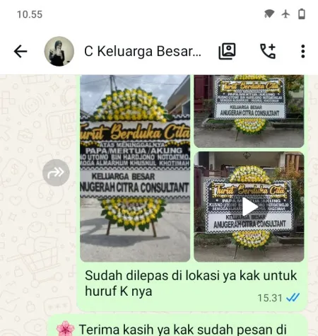 Pengiriman Papan Bunga Duka Jayamulya Kroya